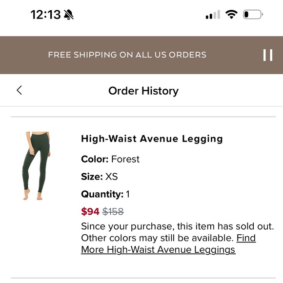 Alo yoga high-waist avenue legging - Forest - Picture 5 of 5